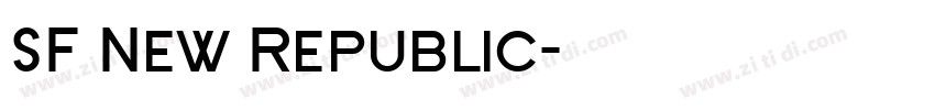 SF New Republic字体转换